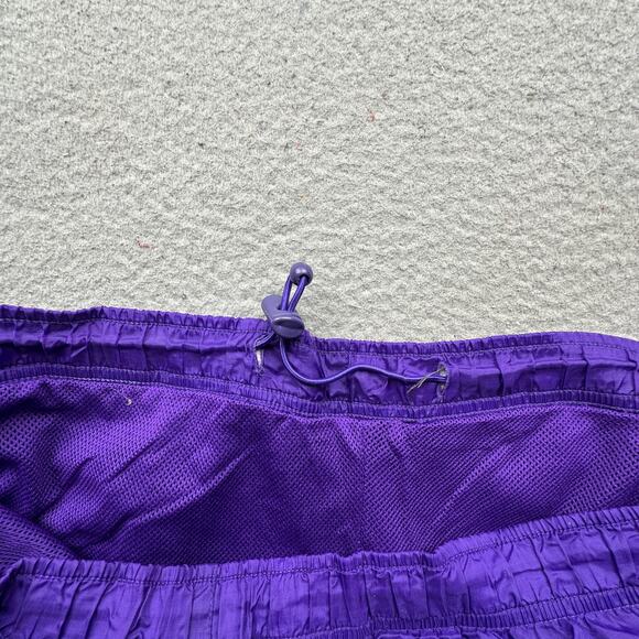 VIntage LSU Tigers BT Player Ripstop Purple Mesh Lined Nylon Pants Mens Medium - Picture 8 of 12